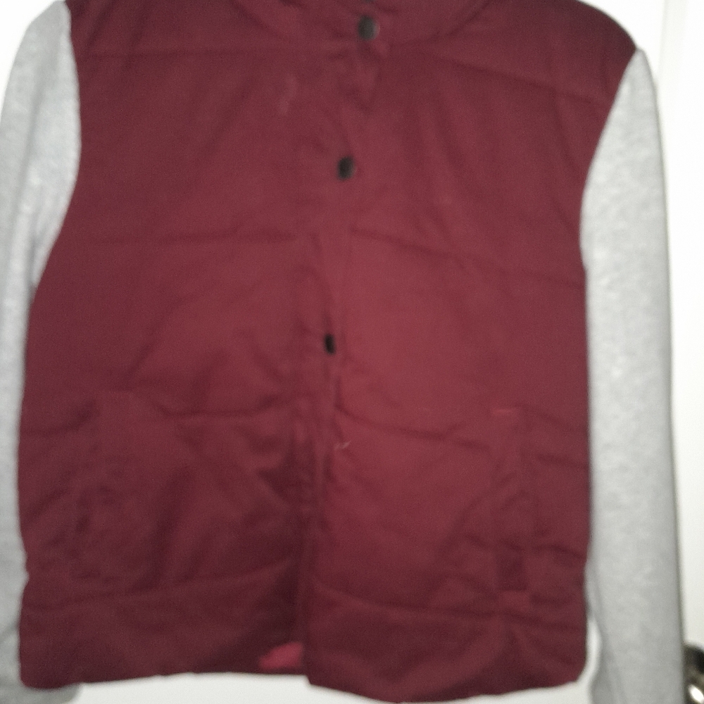 Wallflower Maroon Vest with Light Gray Lining